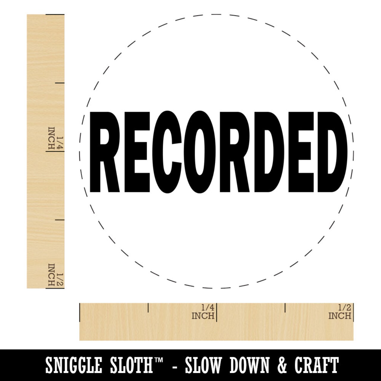 Recorded Text Self-Inking Rubber Stamp for Stamping Crafting Planners